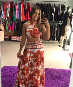 Vestido longo duas argolas