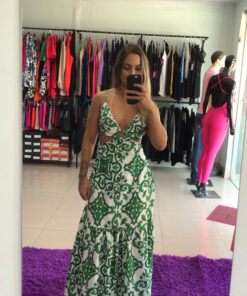 Vestido longo encanto alcinha