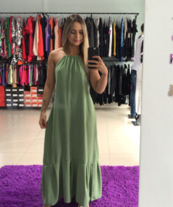 Vestido longo frente única