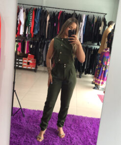 Conjunto premium calça + top alfaitaria