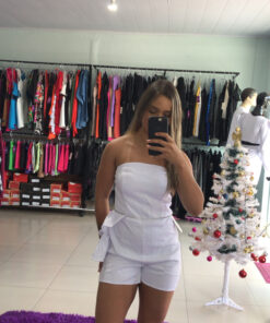 Macaquinho tomara que caia alfaiataria