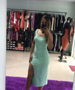 Vestido nula manga ribana