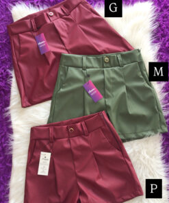 Short courino botão