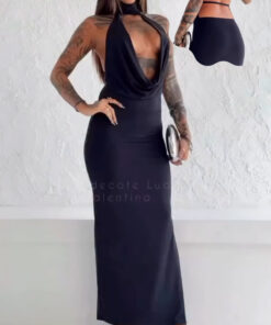 Vestido mídi decote