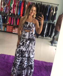 Vestido longo palhaçinho