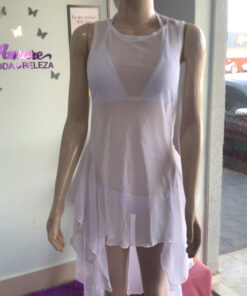 Saída de tule (vestido babado)