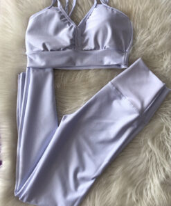 Conjunto leg canelado compressão