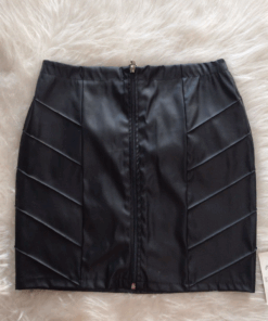 Saia courino zíper frontal