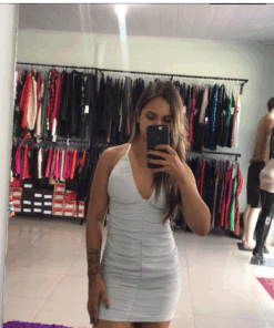 VESTIDO TUBINHO LUREX PRATA