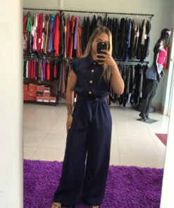 Macacão pantalona de botões