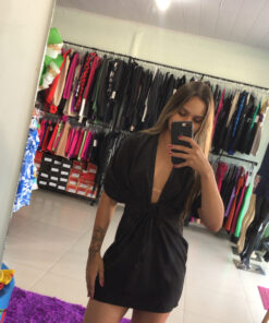 Vestido sedinha decote