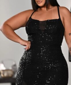 Vestidos plus paetê